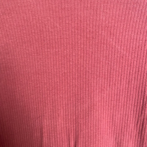 Pink Ribbed Fitted T Shirt - Picture 3 of 4